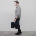 Hamptons Briefcase // Black + Black