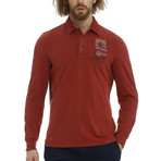Rude Polo Sweatshirt // Rose Wood (XL)