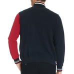 Silvano Polo Sweatshirt // Dark Navy + Multi (XL)