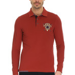 Duerer Polo Sweatshirt // Rose Wood + Multi (3XL)