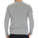Falke T-Shirt Long Sleeve // Grey Melange + Multi (S)