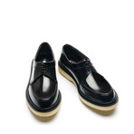 Lace-Up Leather Open Round Creepers // Black (Euro: 39)