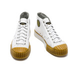 Low Lace Up Canvas Sneakers // White + Honey (Euro: 39)