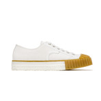 Low Lace-Up Canvas Sneakers // White + Honey II (Euro: 39)