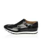 Pattent Leather Double Monk Shoe // Black (Euro: 44)
