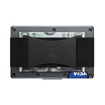 Aluminum Pocket Wallet // Gunmetal (Cash Strap)