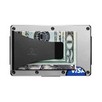 Aluminum Pocket Wallet // Silver (Cash Strap)