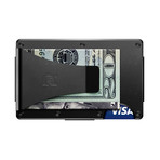 Aluminum Pocket Wallet // Black (Cash Strap)