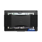 Aluminum Pocket Wallet // Black (Cash Strap)