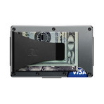 Aluminum Pocket Wallet // Gunmetal (Cash Strap)