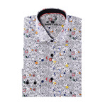 Bebeto Button-Up // Buttons Print // Red Multicolor (L)