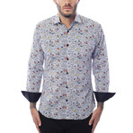 Bebeto Button-Up // Buttons Print // Red Multicolor (L)