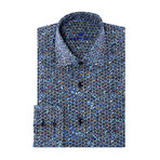 Luis Button-Up // Graphic Abstract Print // Turquoise Multicolor (M)