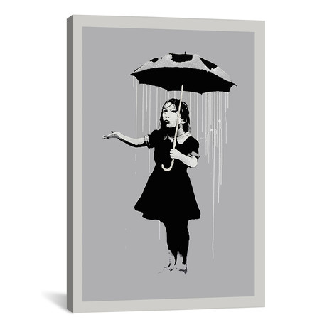 Nola Girl With Silver Umbrella (26"W x 40"H x 0.75"D)