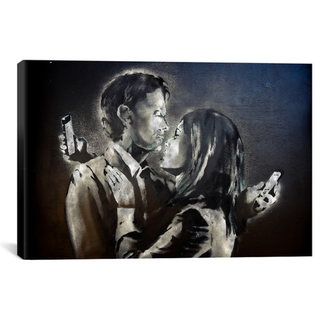 Silver Mobile Lovers (26"W x 18"H x 0.75"D)