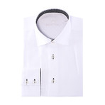 Villa Button-Up // Solid Light Dotted // White (L)