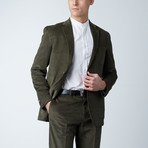 Notch Lapel Suit // Green Corduroy (US: 42R)