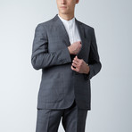 Notch Lapel Suit // Gray Tartan Plaid (US: 36S)