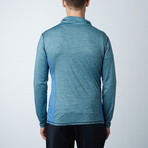 Parry Fitness Tech Pullover // Marbled Blue + Charcoal // Pack of 2 (XS)