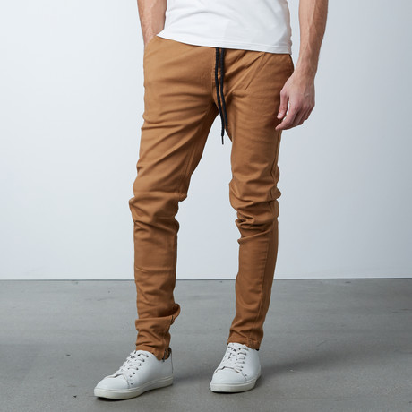 Rich V. 4 Joggers With Ankle Zip // Camel (S)