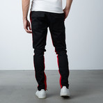 Striped Track Pant // Black + Red (S)