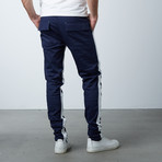 Striped Track Pant // Navy + White (S)