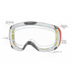 T1 Snow Goggle // Solid Gray/Orange // Jet Black Lens