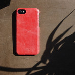 Original Leather Case // Coral (iPhone X)