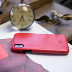 Original Leather Case // Coral (iPhone X)