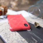 Original Leather Case // Coral (iPhone X)