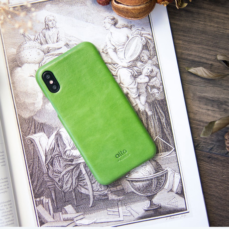 Original Leather Case // Lime (iPhone X)
