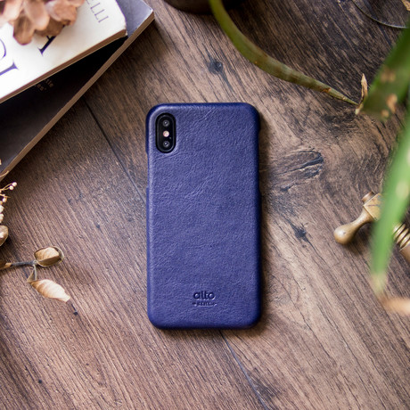 Original Leather Case // Navy (iPhone X)