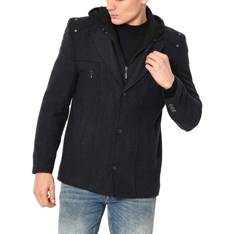 Lincoln Coat // Patterned Indigo (M)