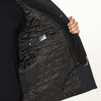 Henry Coat // Patterned Dark Blue (L)