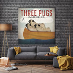 Three Pugs In A Canoe