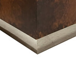 Milton Burl Wood Table // Large (Chrome Base)