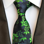 Schmid Silk Tie // Black + Green