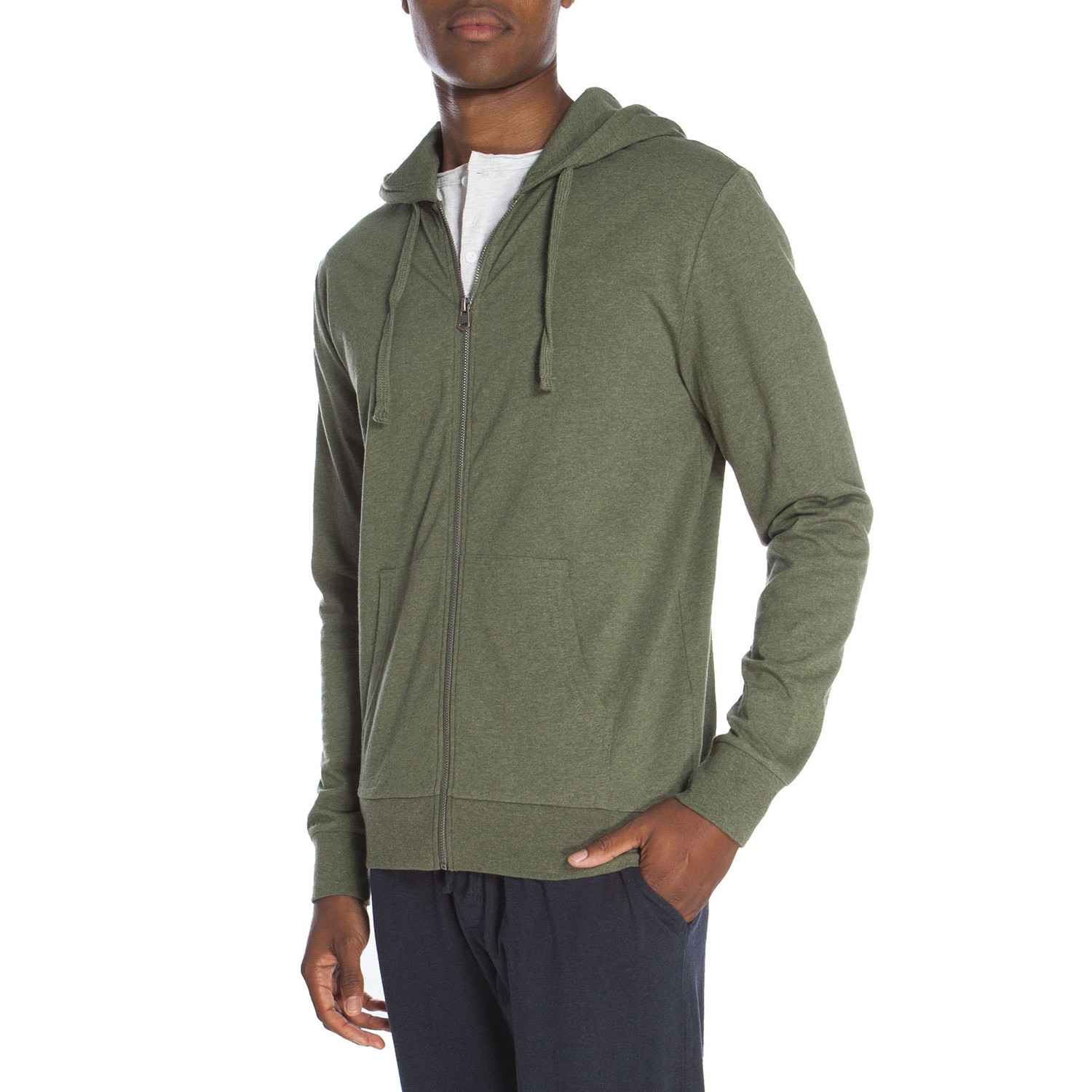 Light Weight Zip Up Hoodie // Heather Green (S) - Unsimply Stitched ...