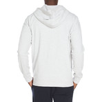 Light Weight Zip Up Hoodie // Heather White (2XL)