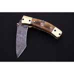 Damascus Tanto Folding Knife  // 2603