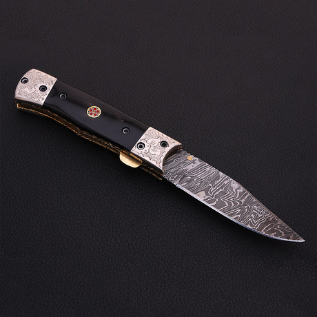 Damascus Folding Knife  // 2605