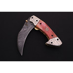 Damascus Karambit Folding Knife  // 2608