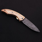 Damascus Folding Knife  // 2612