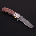 Damascus Tanto Folding Knife  // 2615