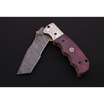 Damascus Tanto Folding Knife  // 2615