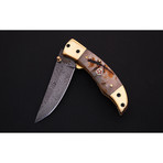 Damascus Folding Knife  // 2618