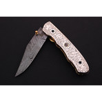 Damascus Folding Knife  // 2623