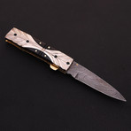 Damascus Folding Knife  // 2625