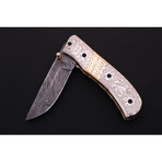 Damascus Folding Knife  // 2626