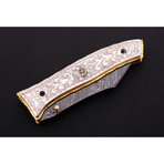 Damascus Folding Knife  // 2628